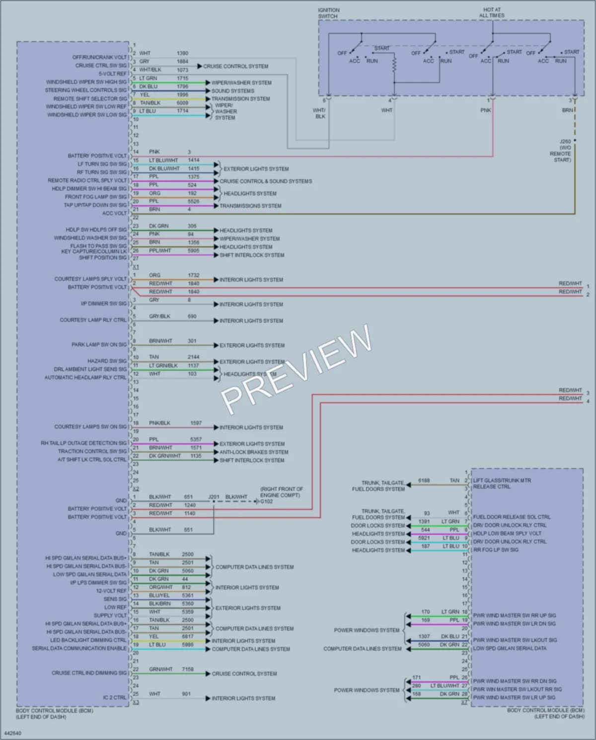 2014 Cadillac CTS Body Control Modules wiring diagram preview