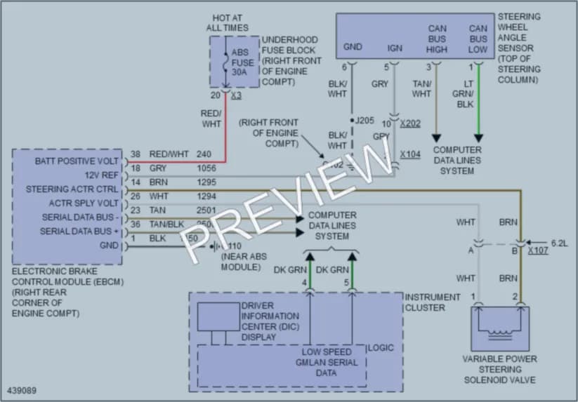 2014 Cadillac CTS Electronic Power Steering wiring diagram preview