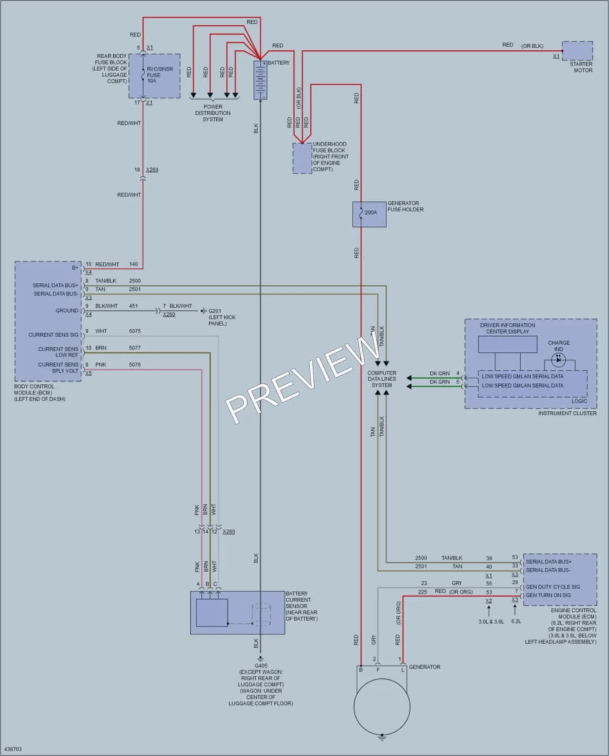2014 Cadillac CTSV Starting Charging wiring diagram preview
