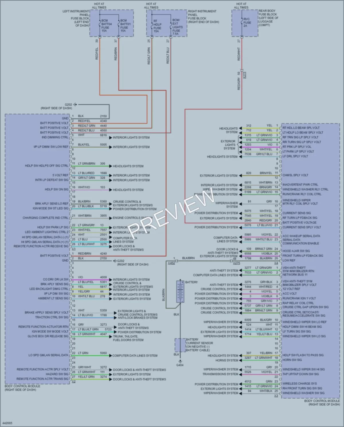 2014 Cadillac ELR Body Control Modules wiring diagram preview