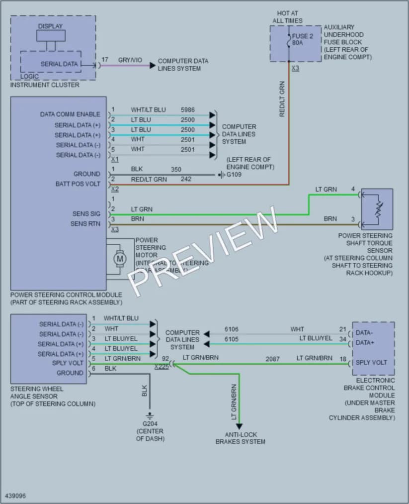 2014 Cadillac ELR Electronic Power Steering wiring diagram preview