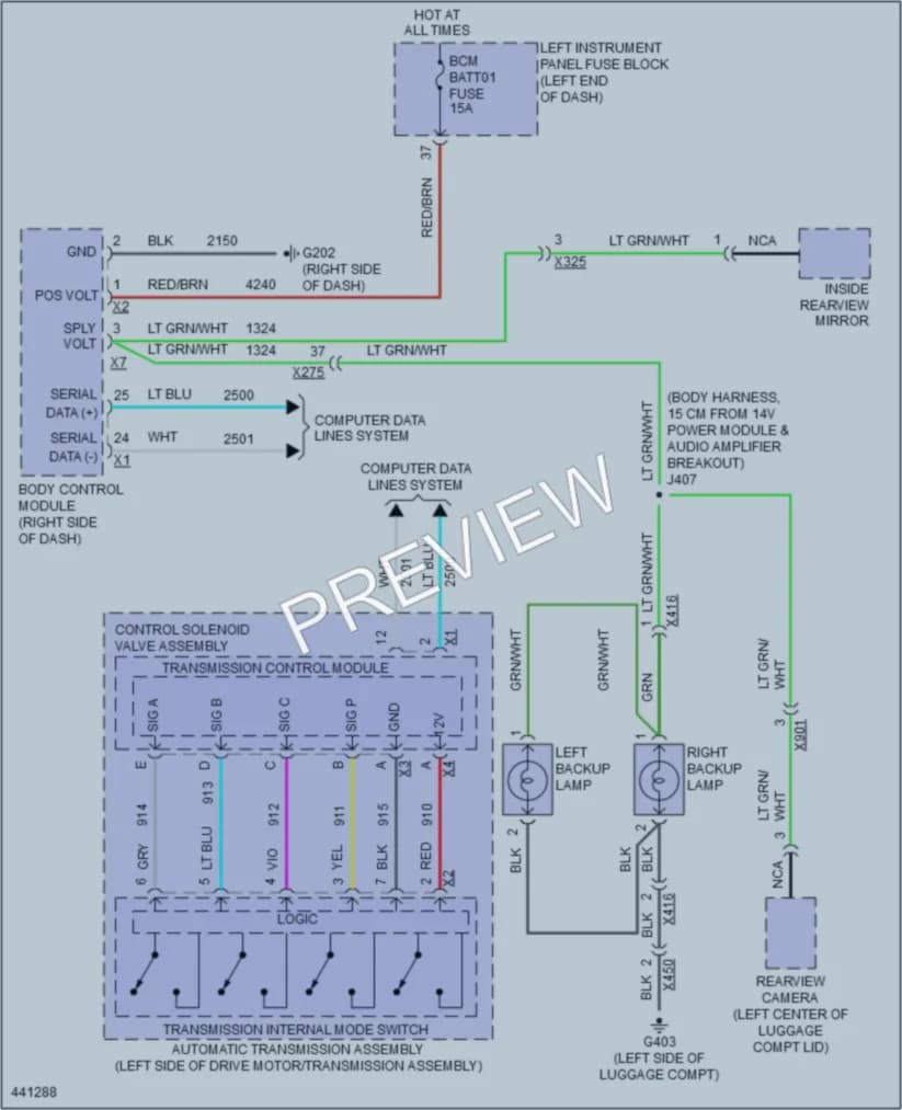 2014 Cadillac ELR Exterior Lights wiring diagram preview