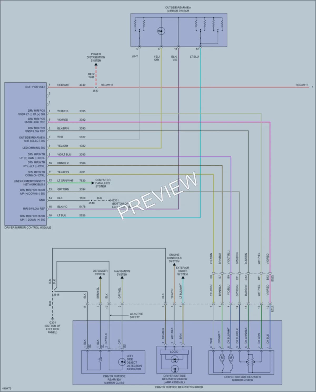 2014 Cadillac ELR Memory Systems wiring diagram preview
