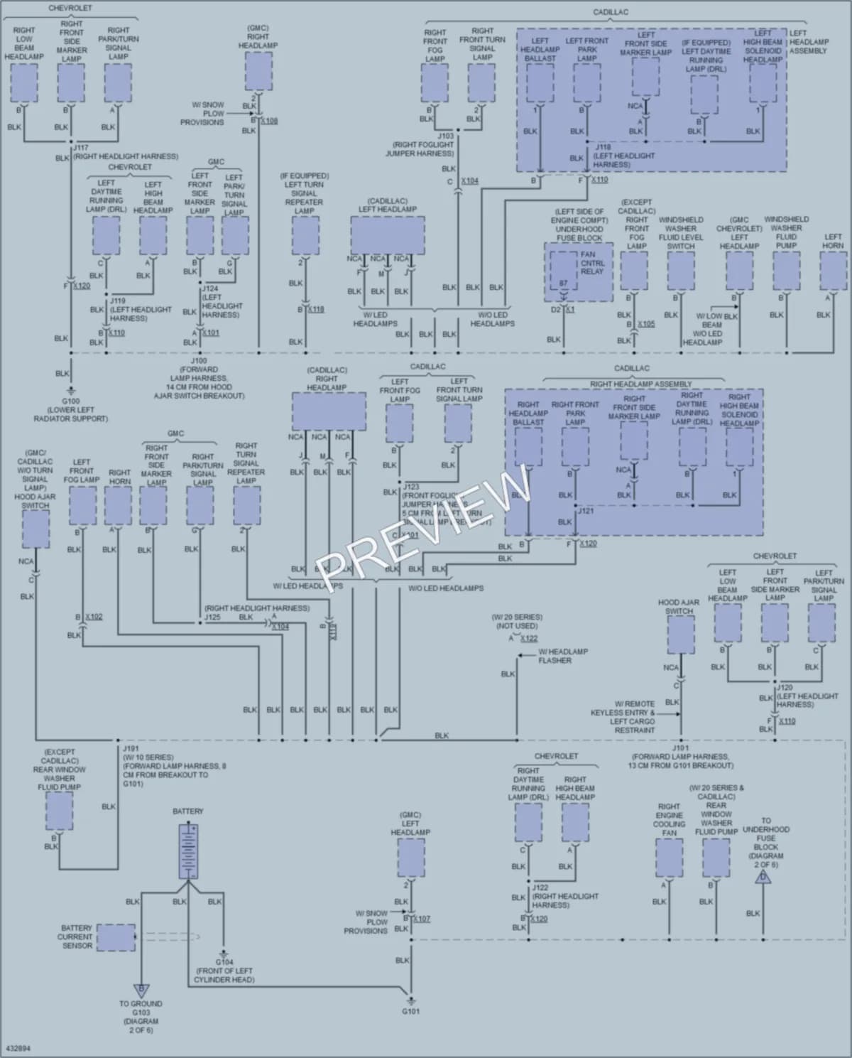 2014 Cadillac EscaladeESV Ground Distribution wiring diagram preview