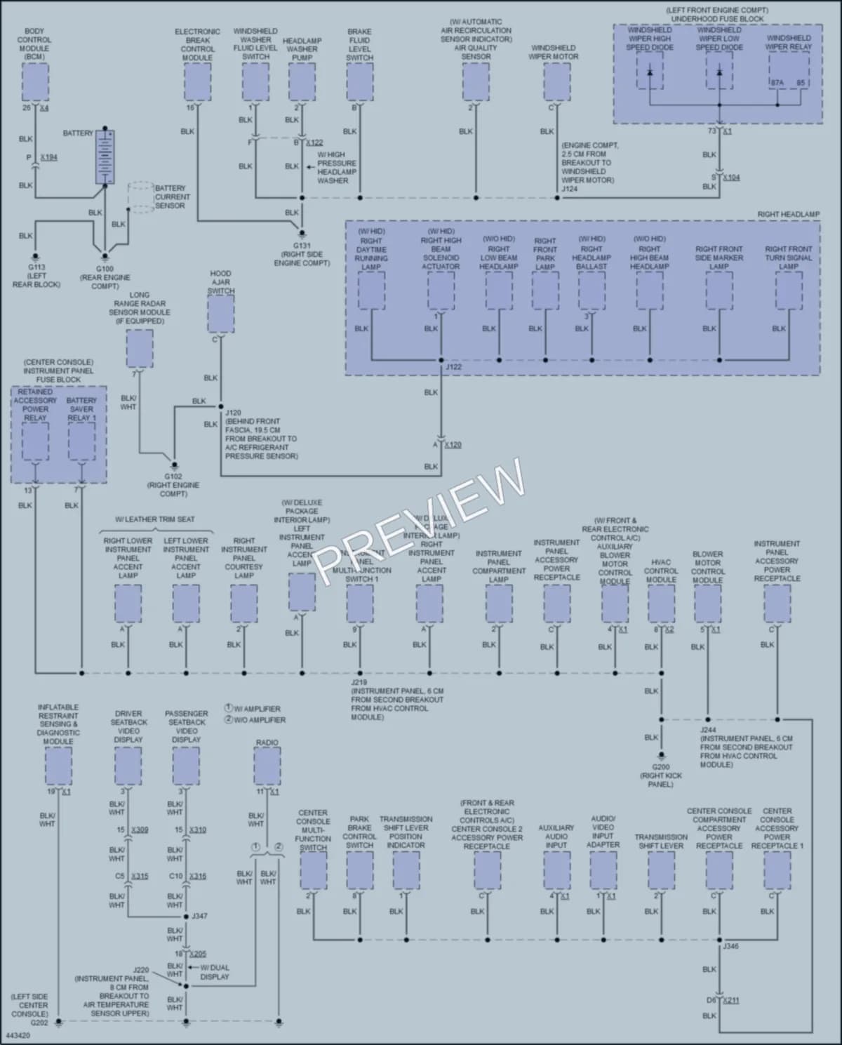 2014 Cadillac SRX Ground Distribution wiring diagram preview