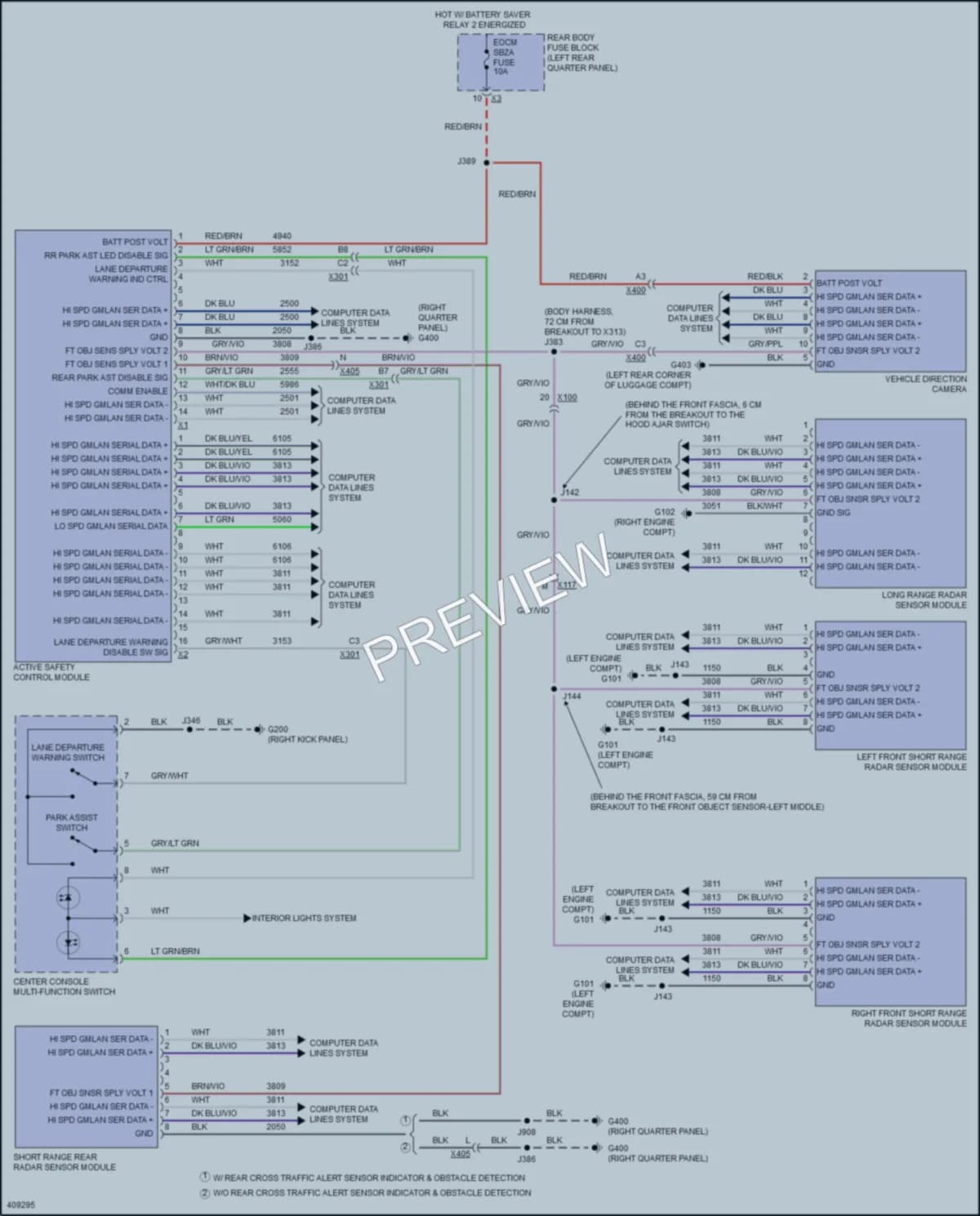 2014 Cadillac SRX Instrument Cluster wiring diagram preview