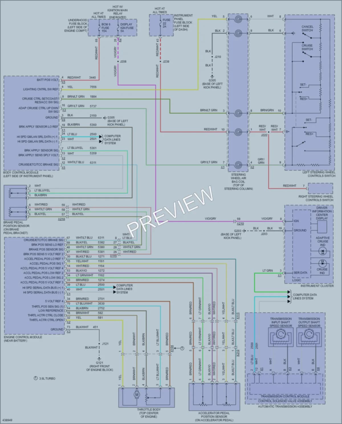 2014 Cadillac XTS Cruise Control wiring diagram preview