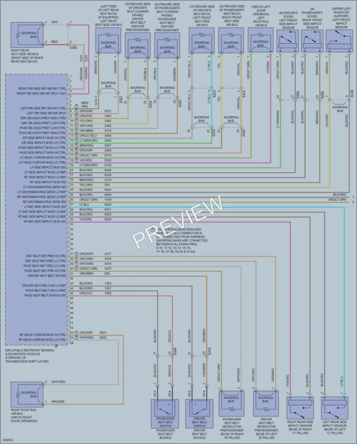 2014 Cadillac XTS Supplemental Restraints wiring diagram preview