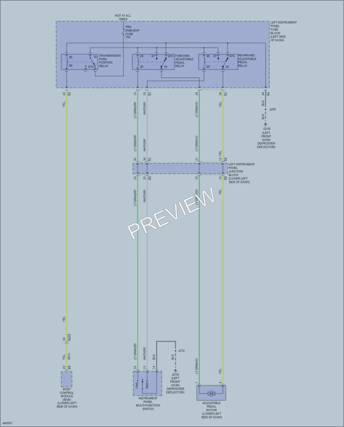 2014 Chevrolet C1500PickupSilverado Power Seats wiring diagram preview