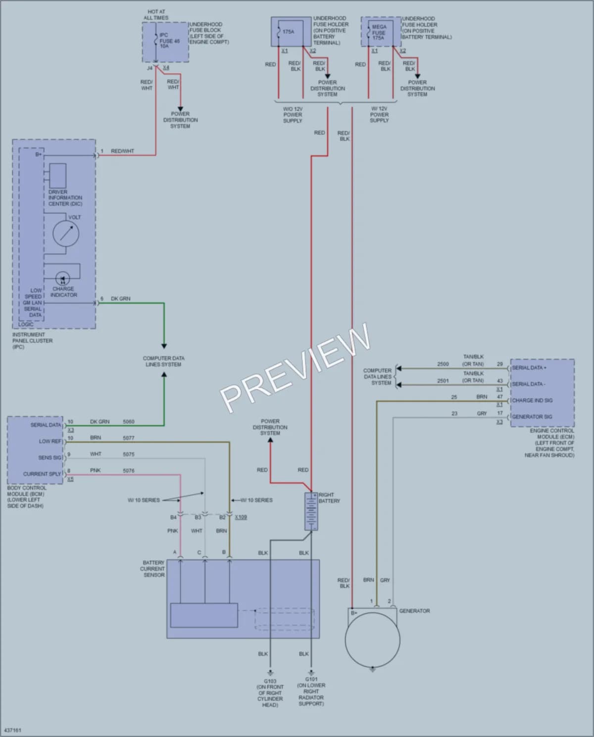 2014 Chevrolet C2500HDPickupSilverado Starting Charging wiring diagram preview
