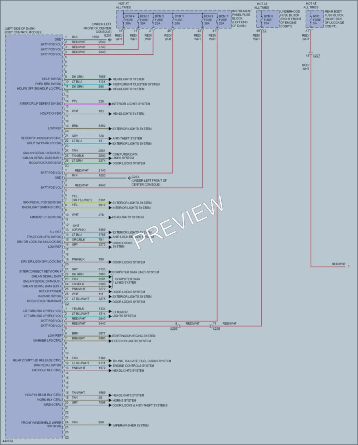 2014 Chevrolet Camaro Body Control Modules wiring diagram preview