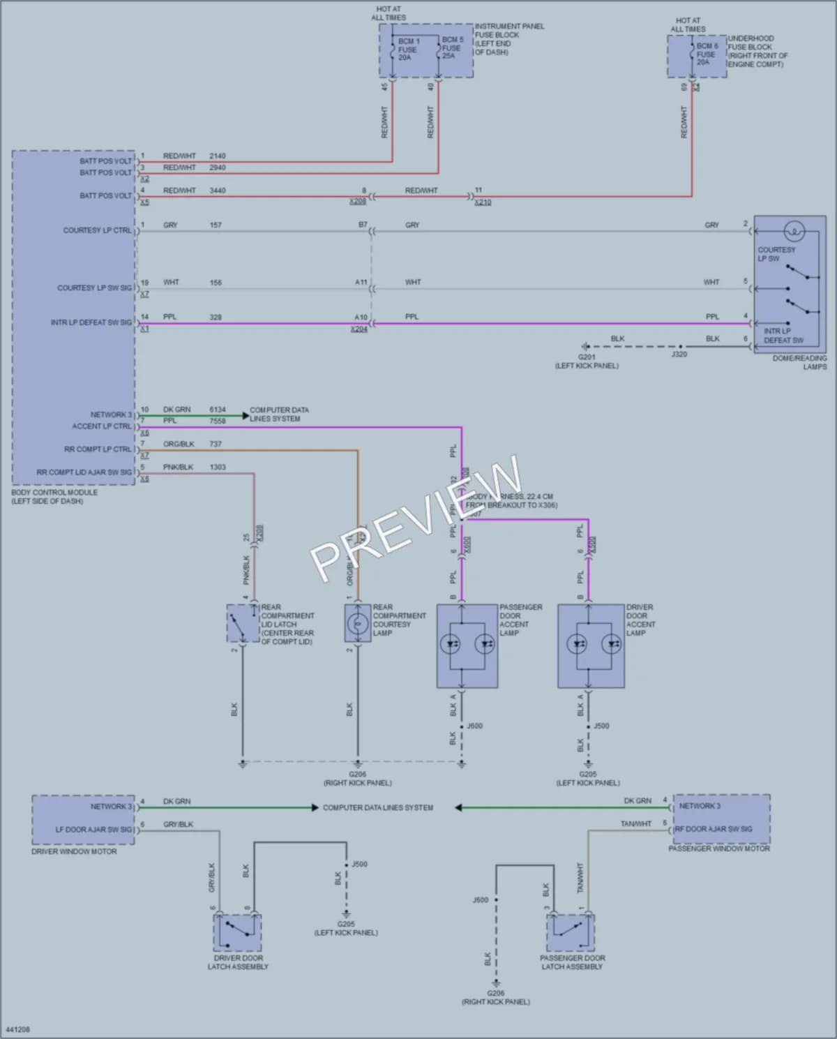 2014 Chevrolet Camaro Interior Lights wiring diagram preview