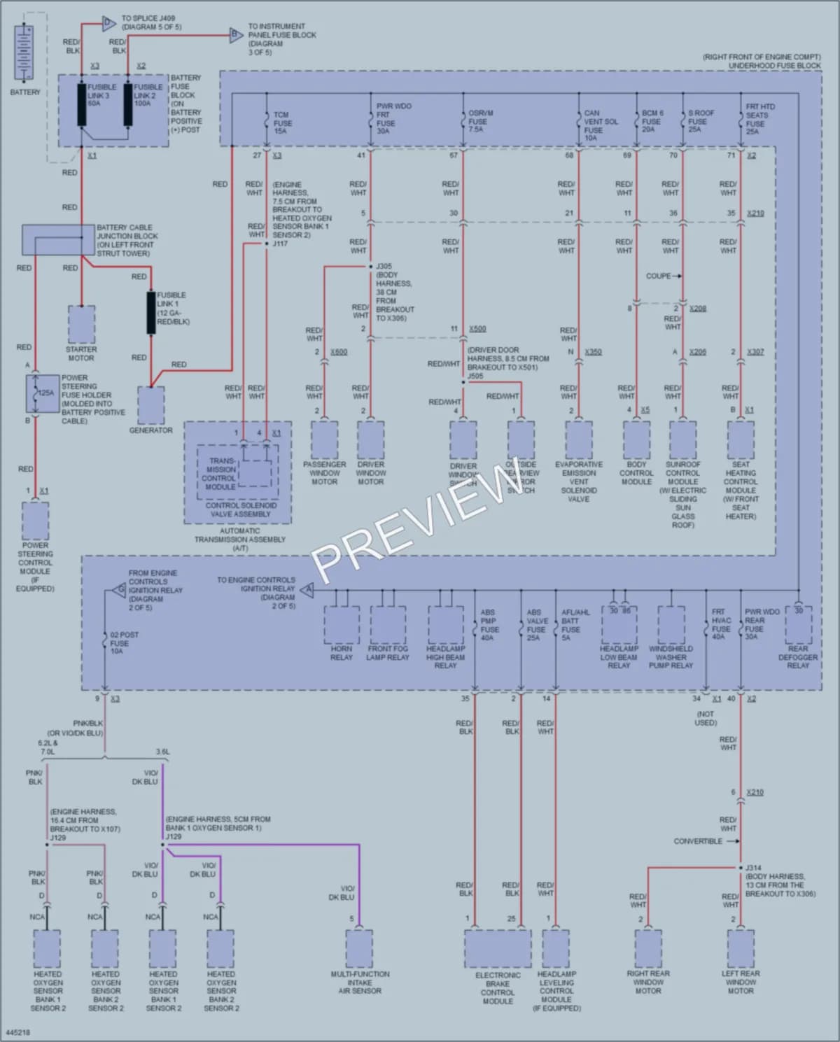 2014 Chevrolet Camaro Power Distribution wiring diagram preview