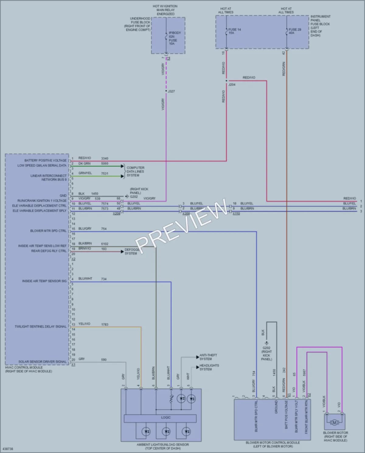 2014 Chevrolet CapricePPV Air Conditioning wiring diagram preview