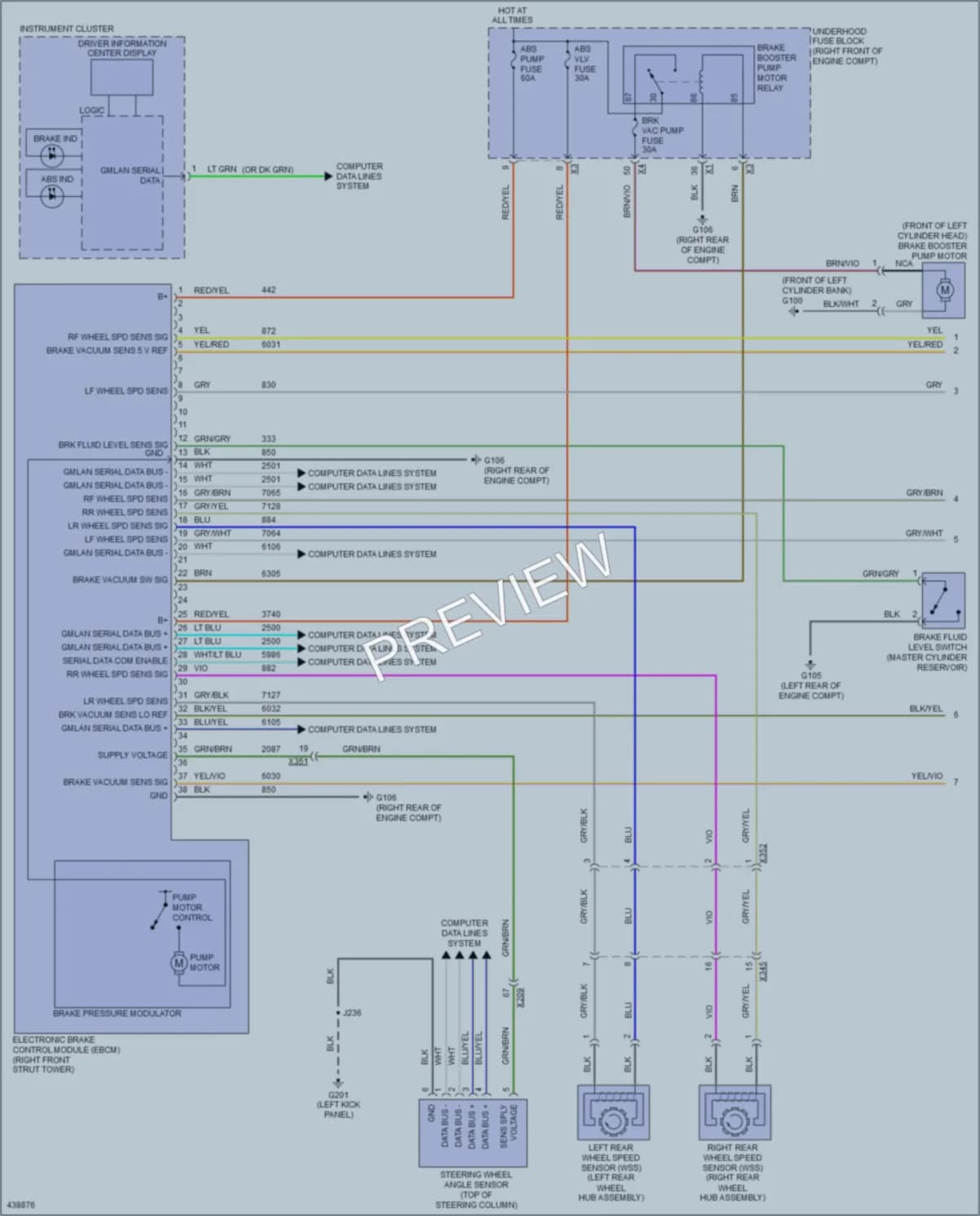 2014 Chevrolet CapricePPV Anti Lock Brakes wiring diagram preview