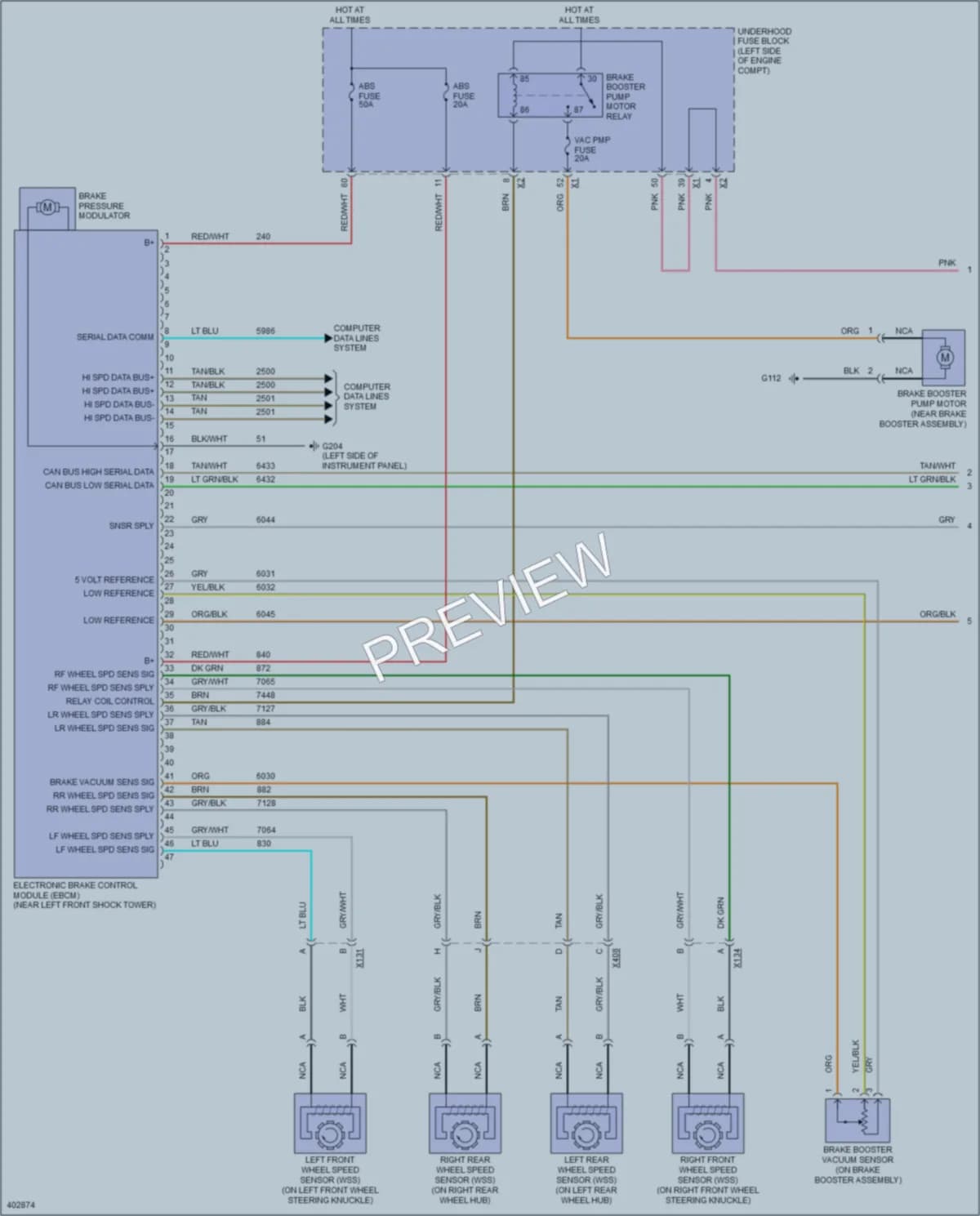 2014 Chevrolet CaptivaSport Anti Lock Brakes wiring diagram preview