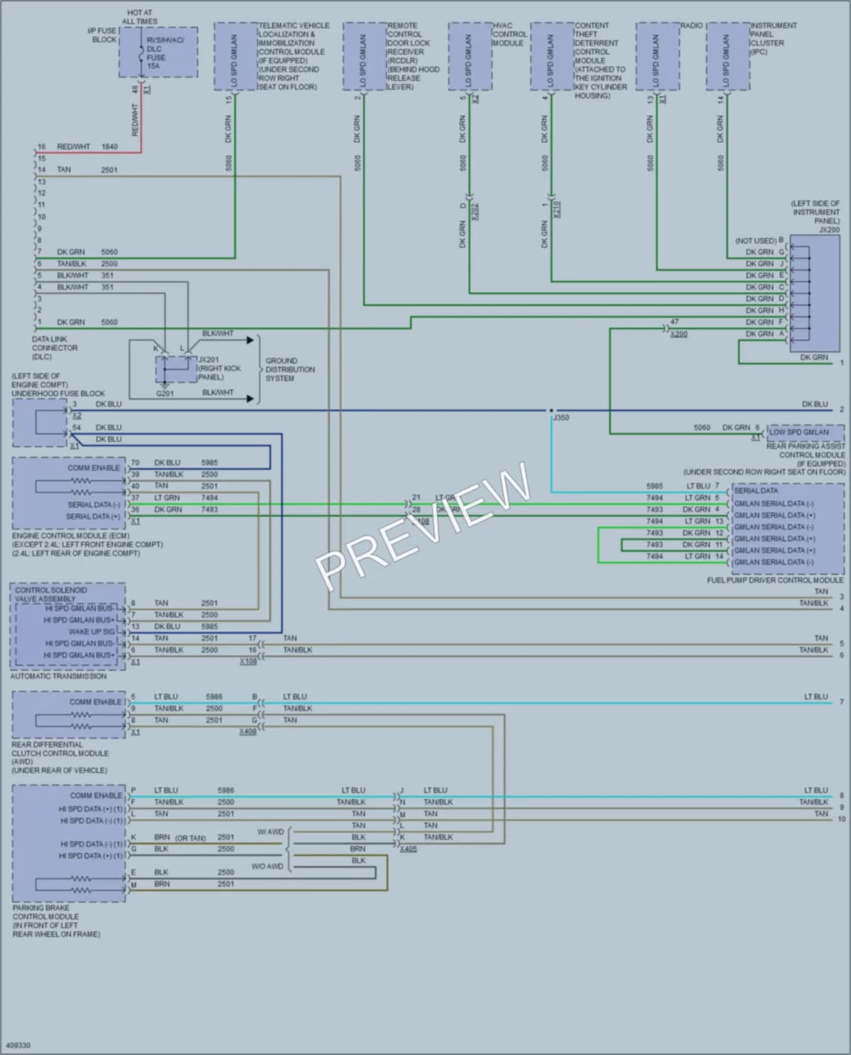 2014 Chevrolet CaptivaSport Computer Data Lines wiring diagram preview