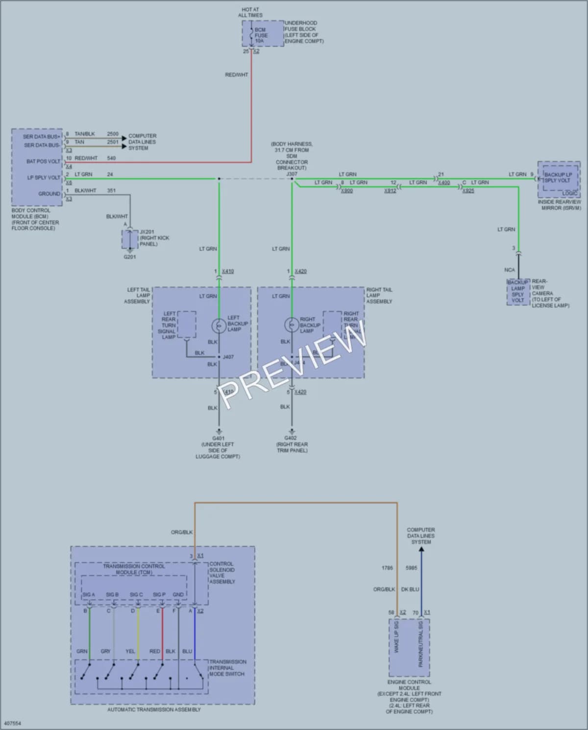 2014 Chevrolet CaptivaSport Exterior Lights wiring diagram preview