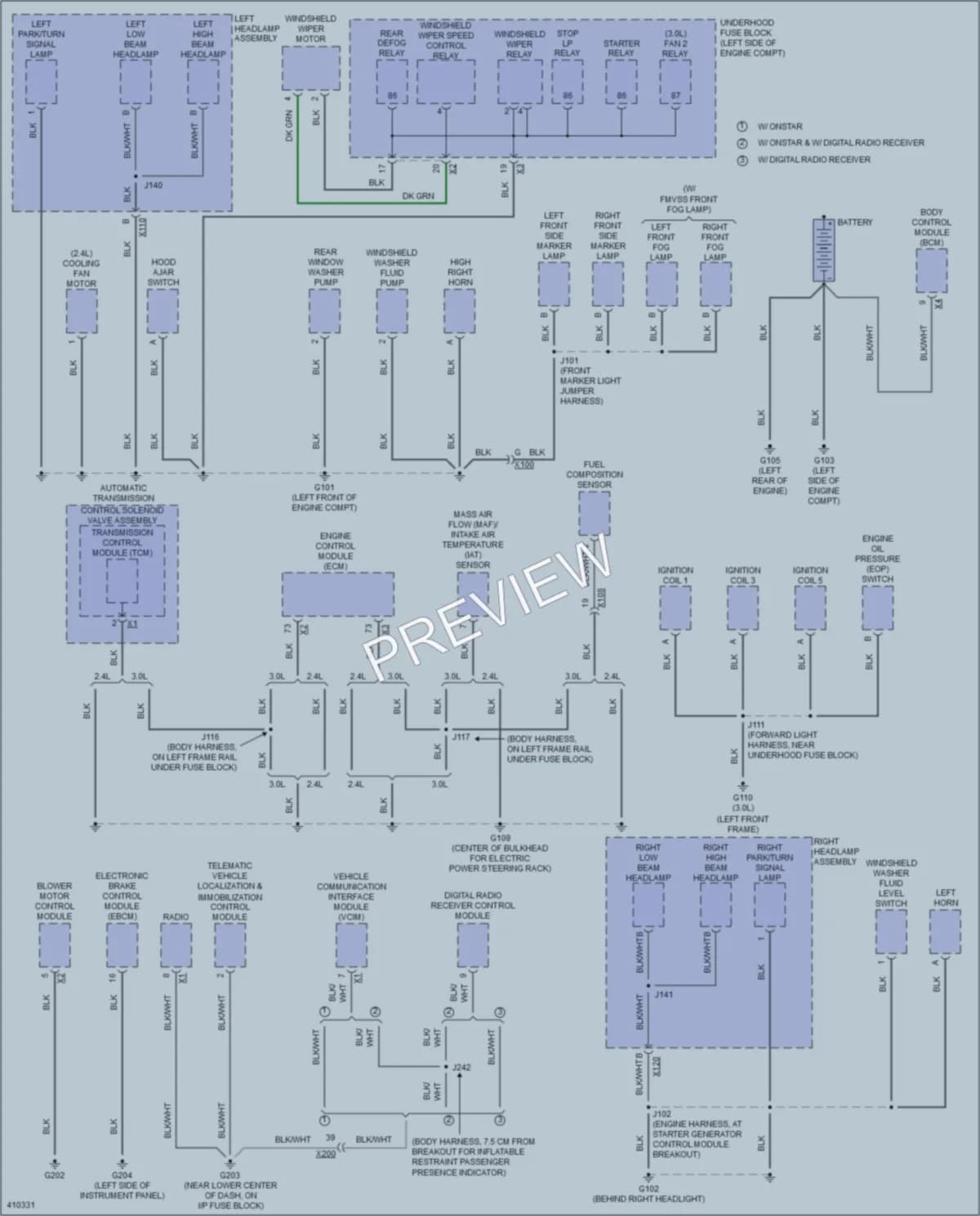 2014 Chevrolet CaptivaSport Ground Distribution wiring diagram preview