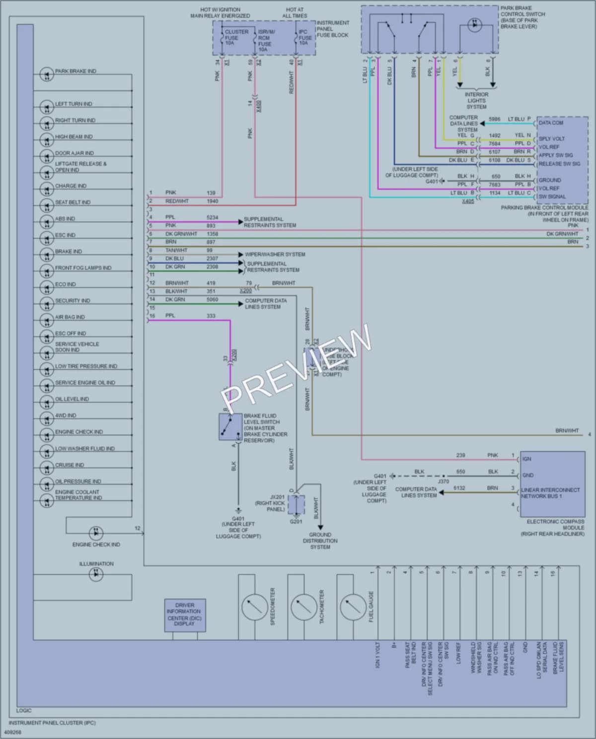 2014 Chevrolet CaptivaSport Instrument Cluster wiring diagram preview