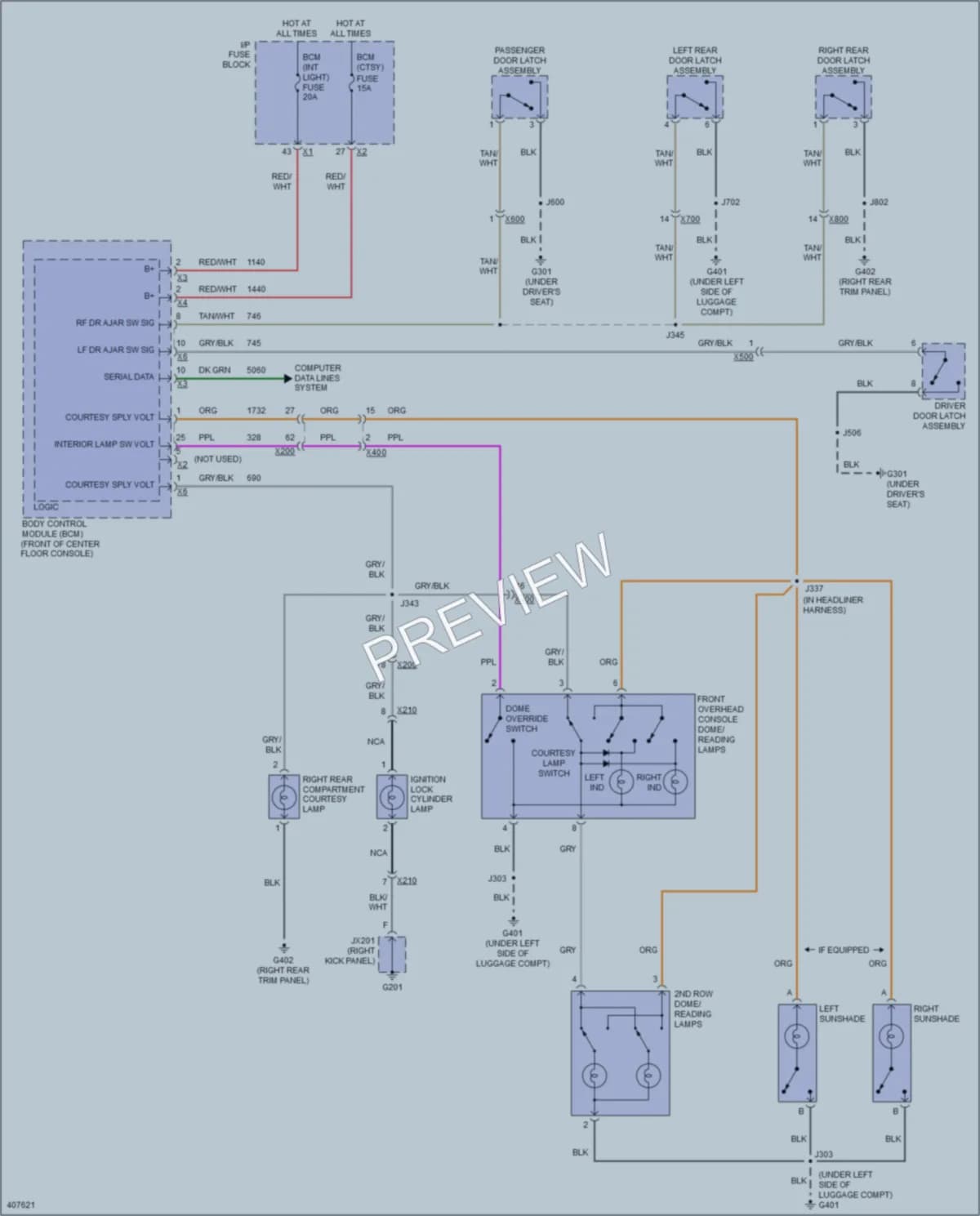 2014 Chevrolet CaptivaSport Interior Lights wiring diagram preview