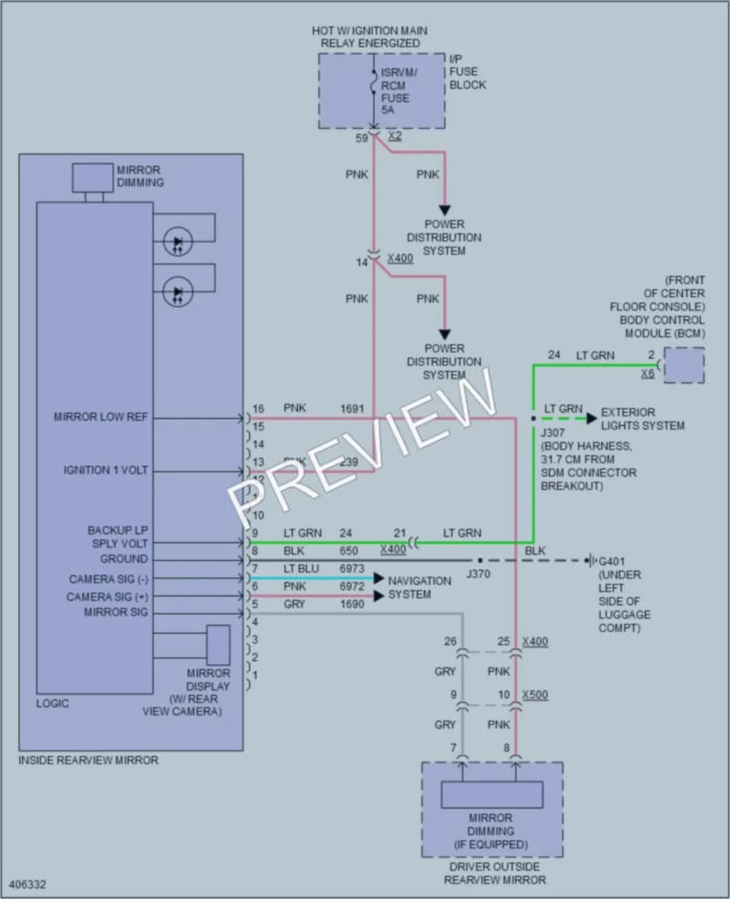 2014 Chevrolet CaptivaSport Power Mirrors wiring diagram preview
