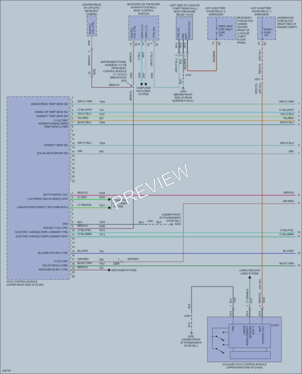 2014 Chevrolet CorvetteStingray Air Conditioning wiring diagram preview
