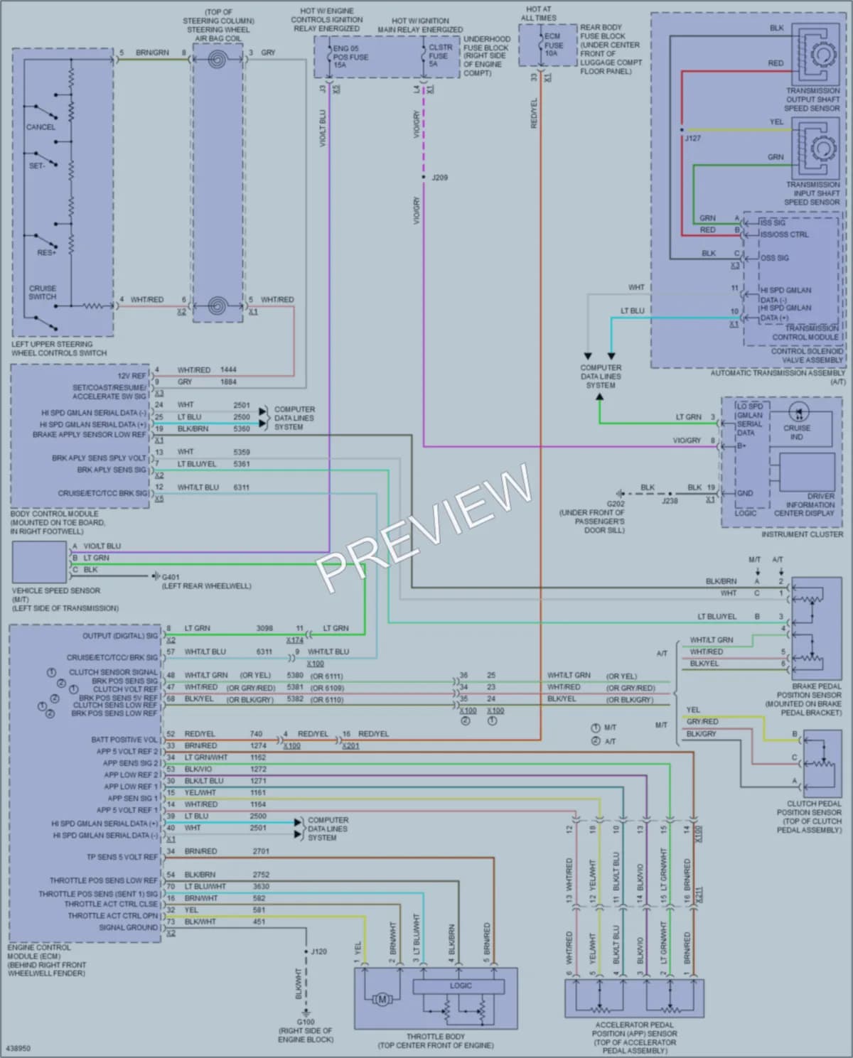 2014 Chevrolet CorvetteStingray Cruise Control wiring diagram preview