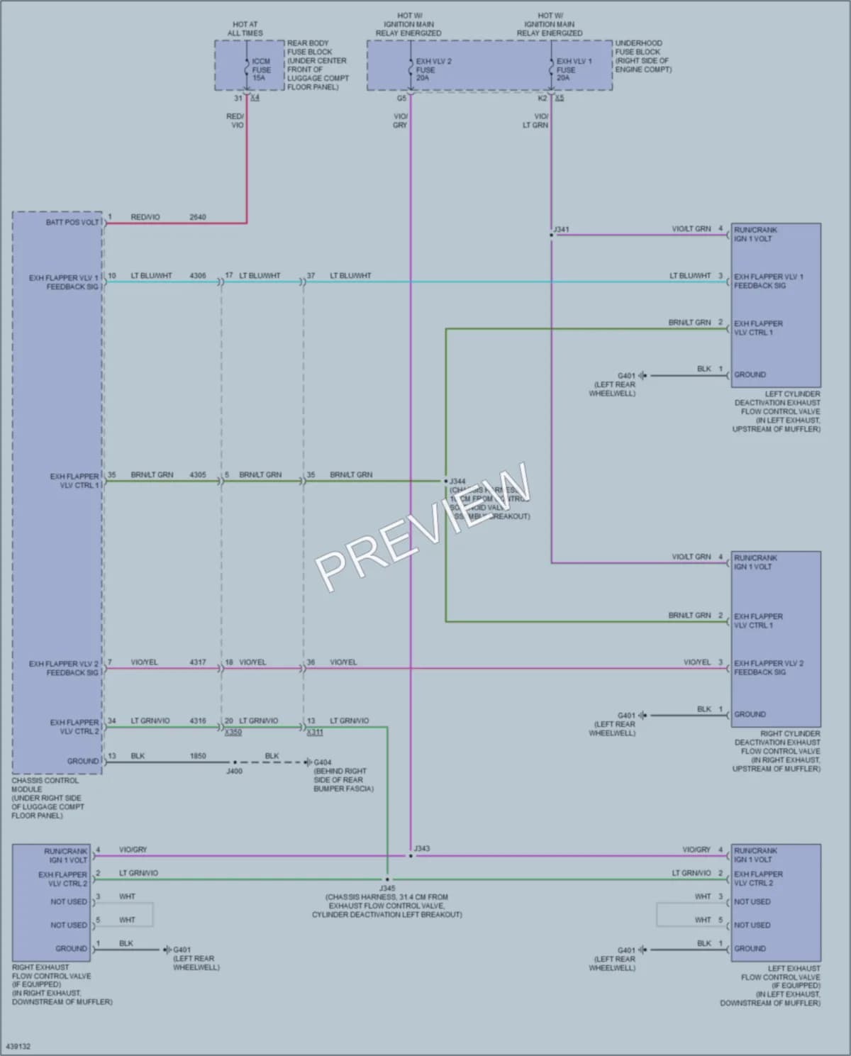 2014 Chevrolet CorvetteStingray Electronic Muffler wiring diagram preview