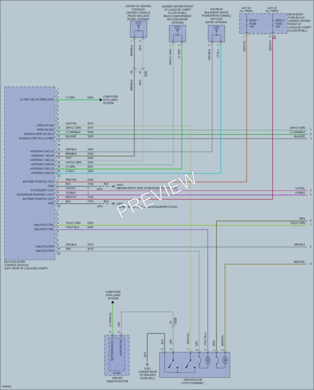2014 Chevrolet CorvetteStingray Power Door Locks wiring diagram preview