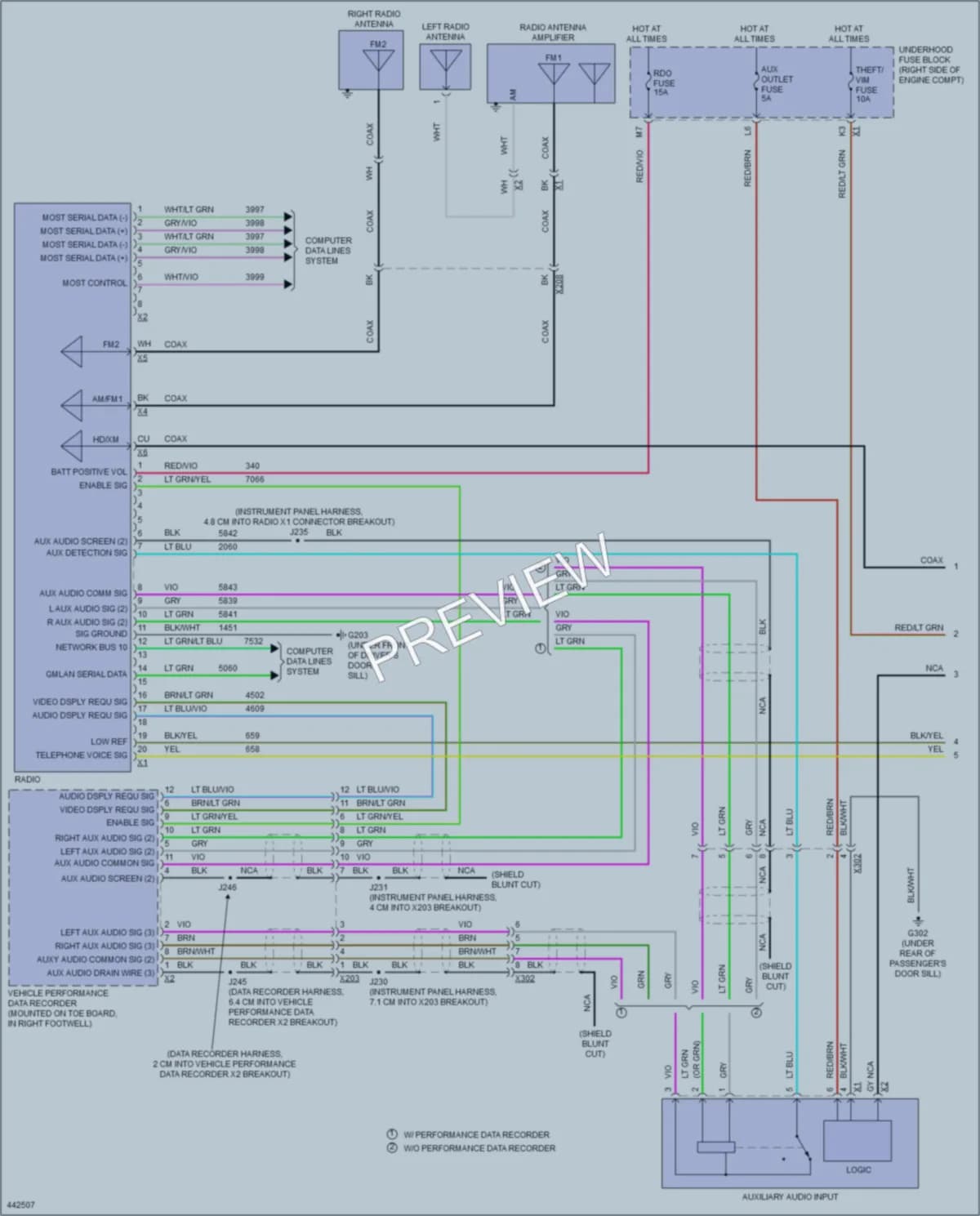 2014 Chevrolet CorvetteStingray Radio wiring diagram preview