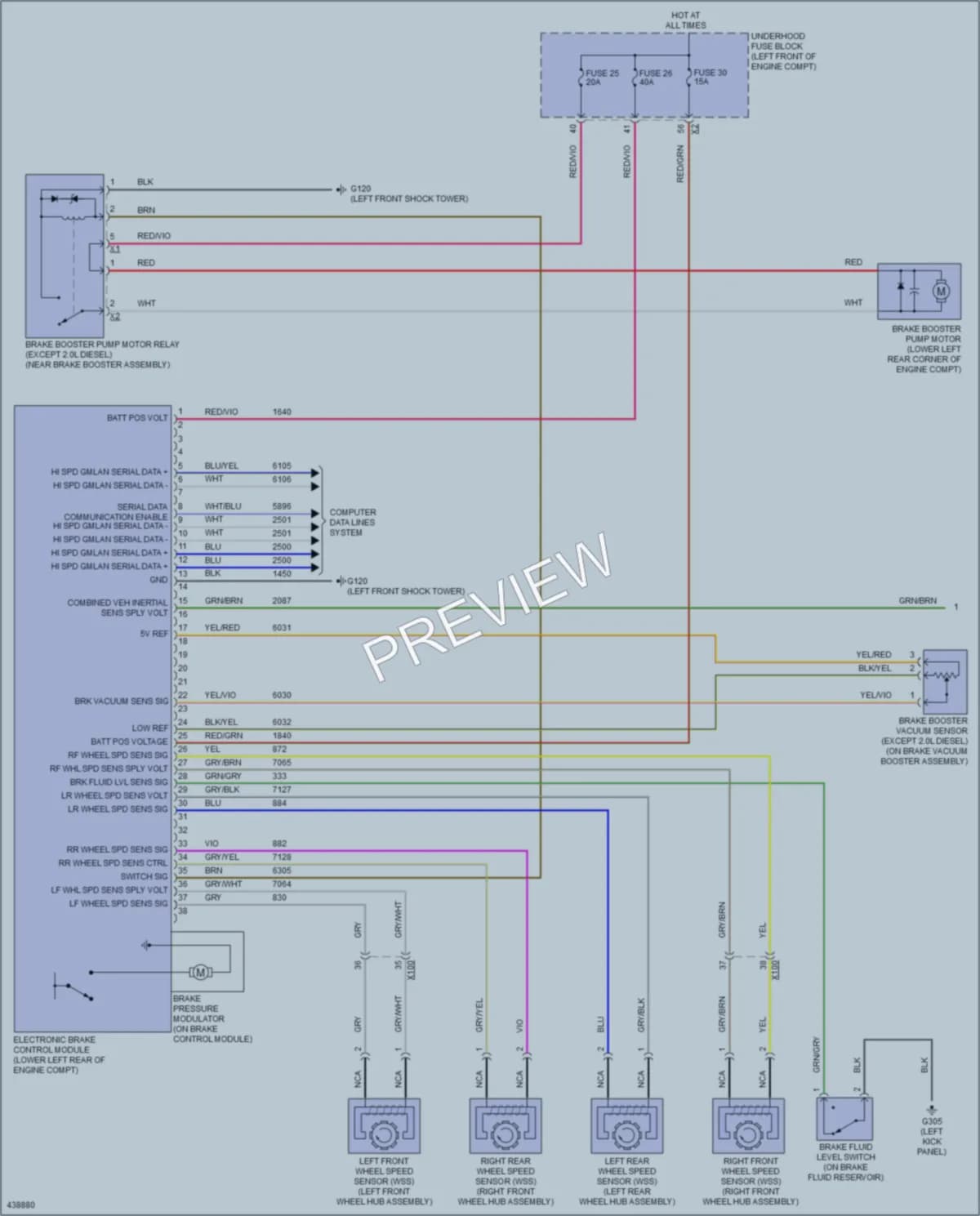 2014 Chevrolet Cruze Anti Lock Brakes wiring diagram preview