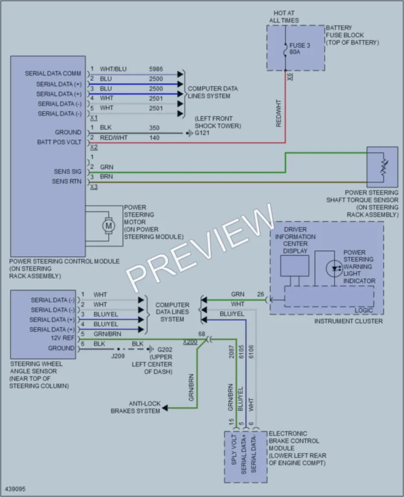 2014 Chevrolet Cruze Electronic Power Steering wiring diagram preview