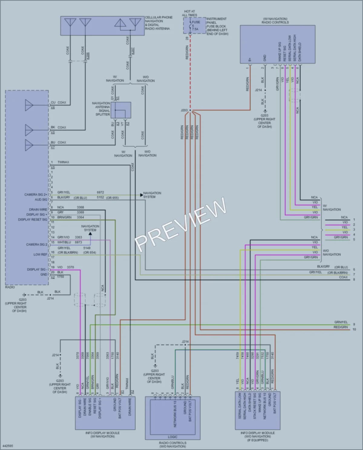2014 Chevrolet Cruze Radio wiring diagram preview