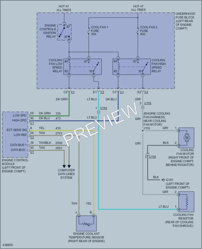 2014 Chevrolet Equinox Cooling Fan wiring diagram preview