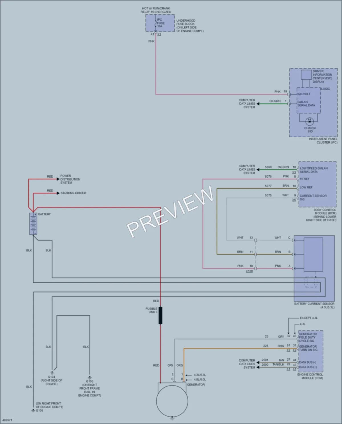 2014 Chevrolet G1500ChevyExpress Starting Charging wiring diagram preview
