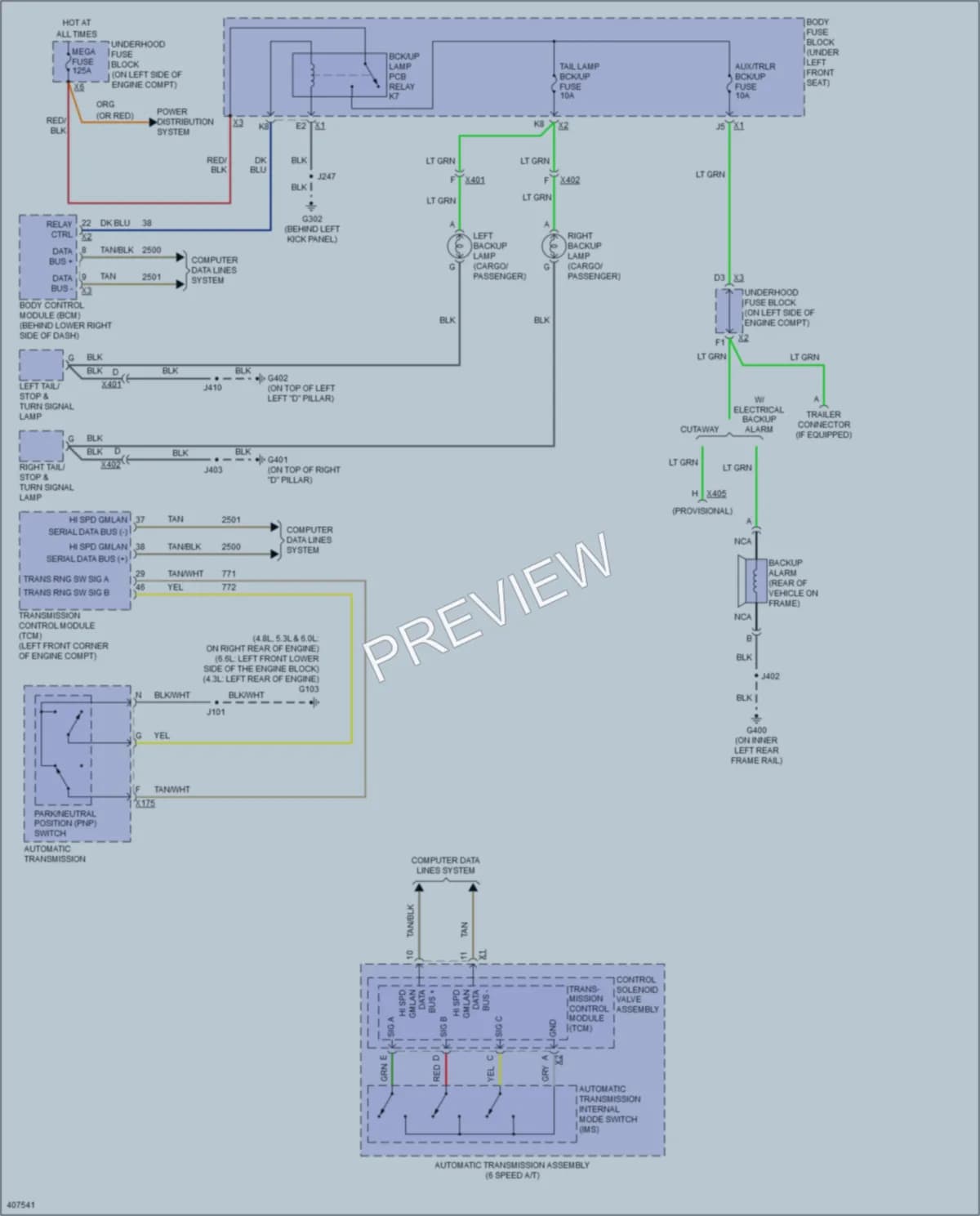 2014 Chevrolet G3500ChevyExpress Exterior Lights wiring diagram preview