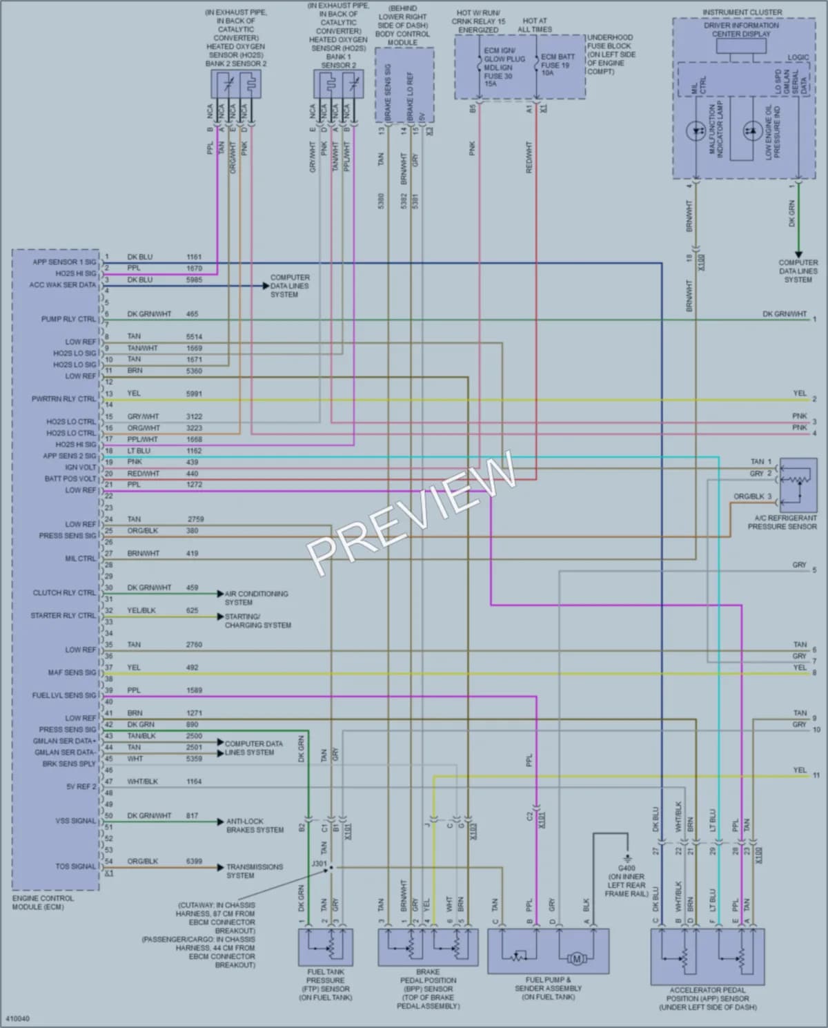 2014 Chevrolet H1500ChevyExpress Engine Performance wiring diagram preview