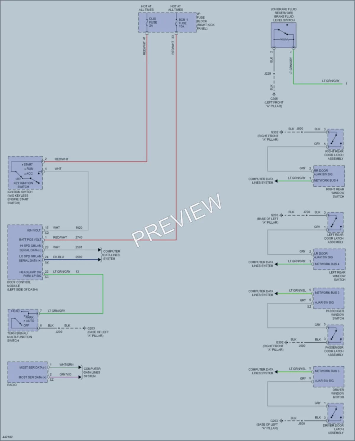 2014 Chevrolet Impala Warning Systems wiring diagram preview