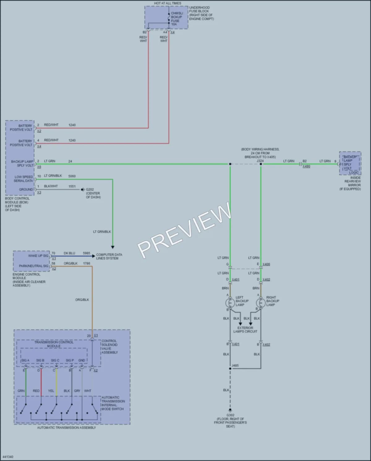 2014 Chevrolet ImpalaLimited Exterior Lights wiring diagram preview