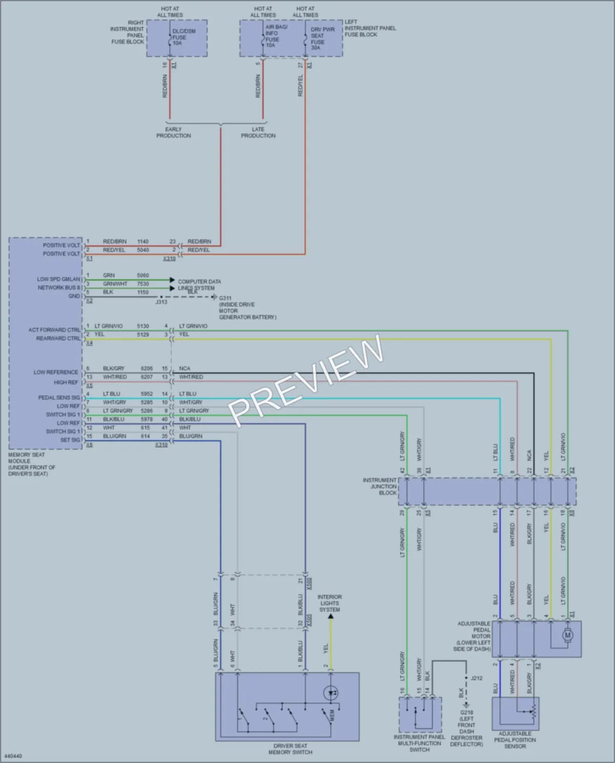 2014 Chevrolet K1500PickupSilverado Memory Systems wiring diagram preview