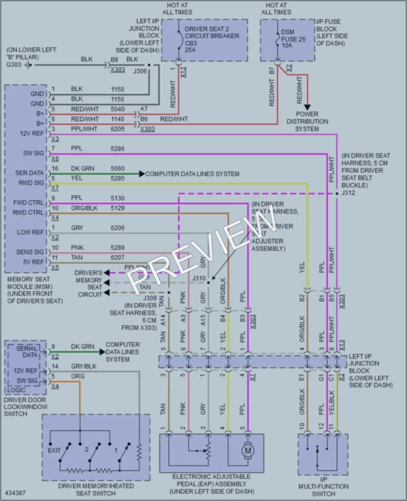 2014 Chevrolet K3500HDPickupSilverado Memory Systems wiring diagram preview