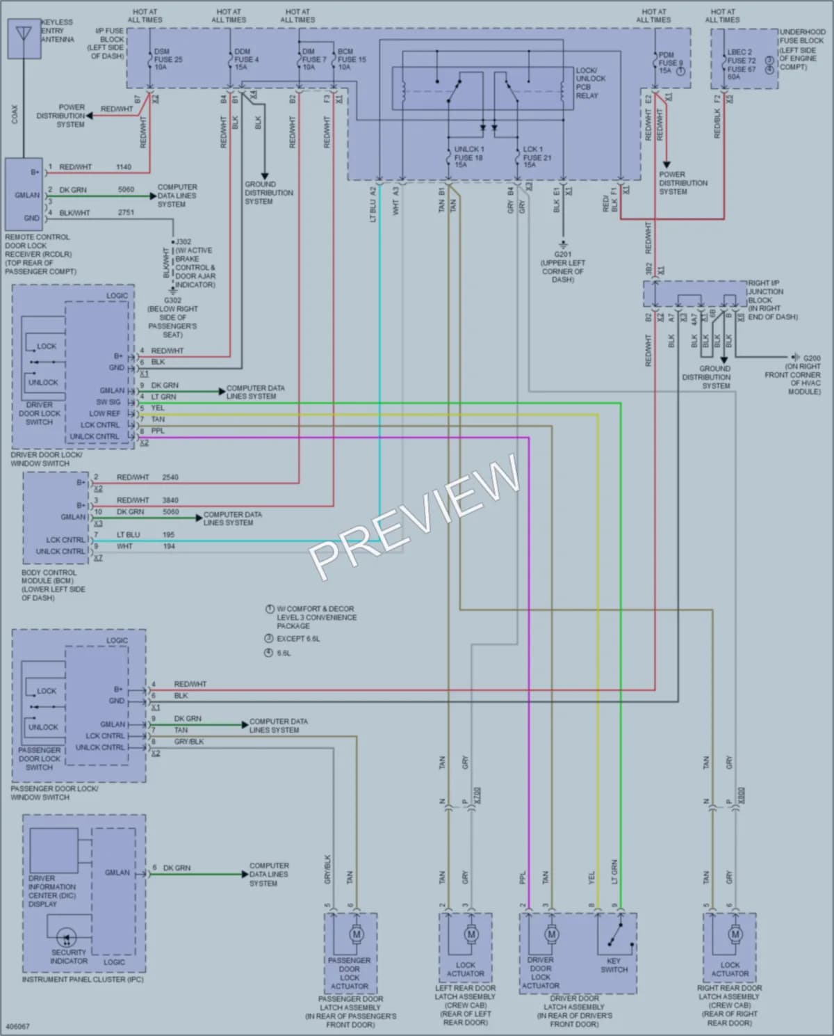 2014 Chevrolet K3500HDPickupSilverado Power Door Locks wiring diagram preview