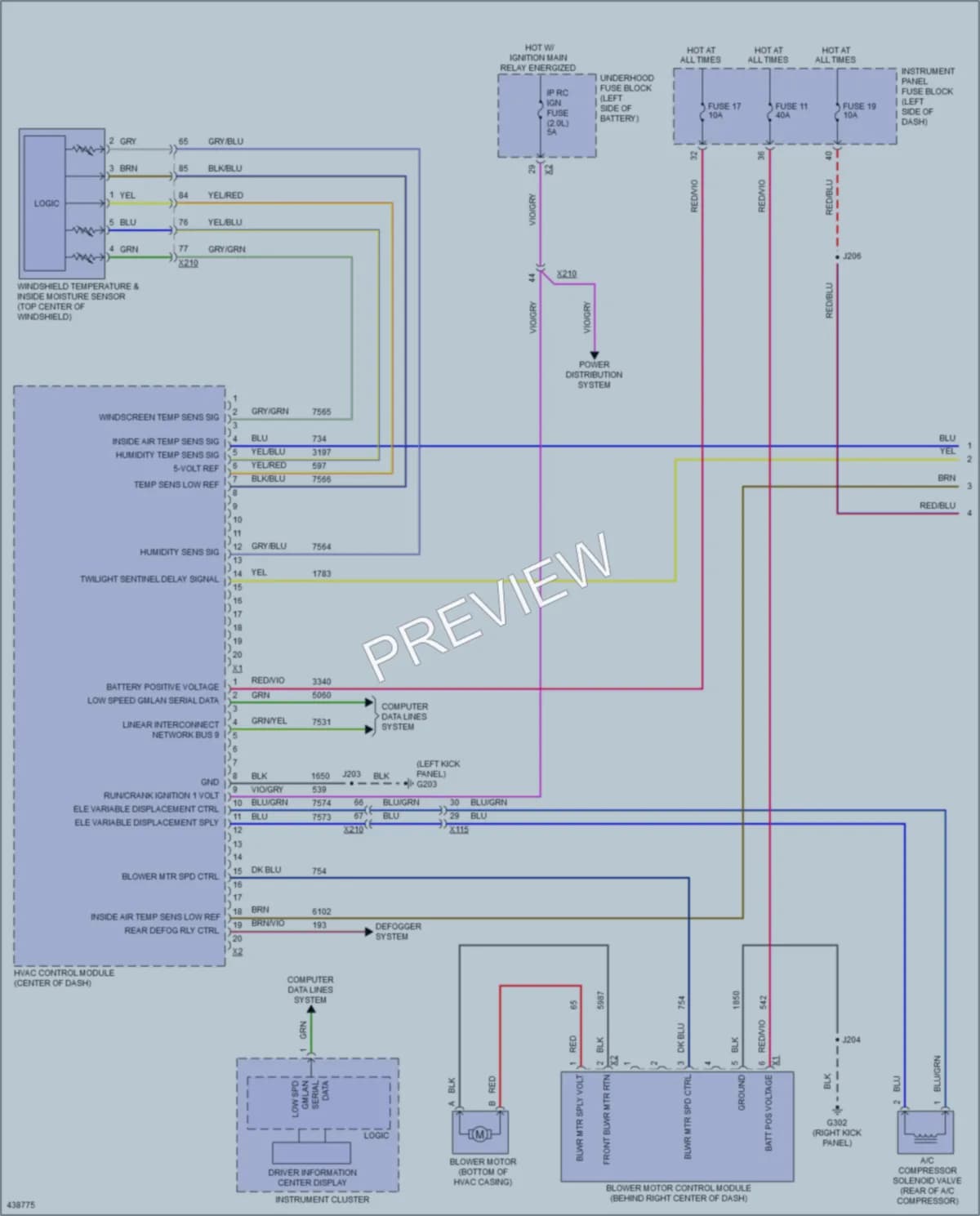 2014 Chevrolet Malibu Air Conditioning wiring diagram preview