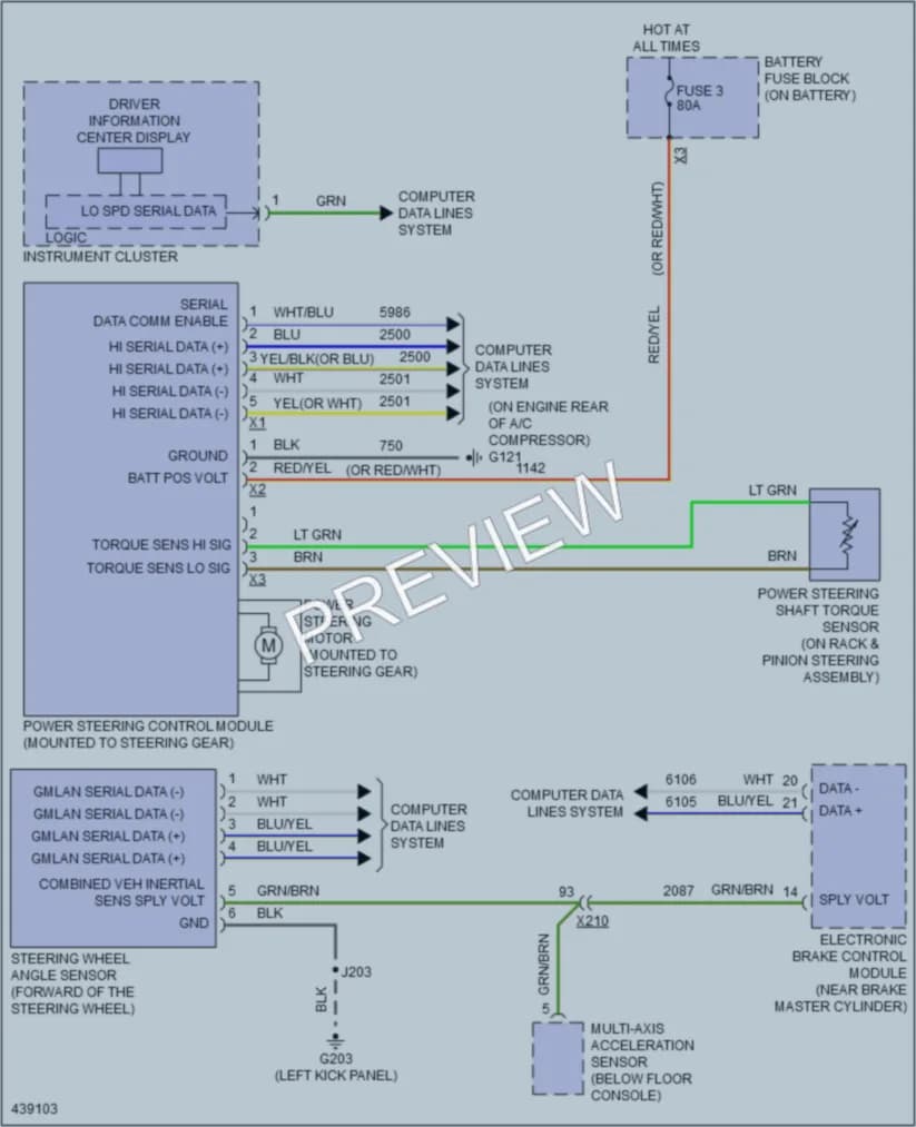 2014 Chevrolet Malibu Electronic Power Steering wiring diagram preview