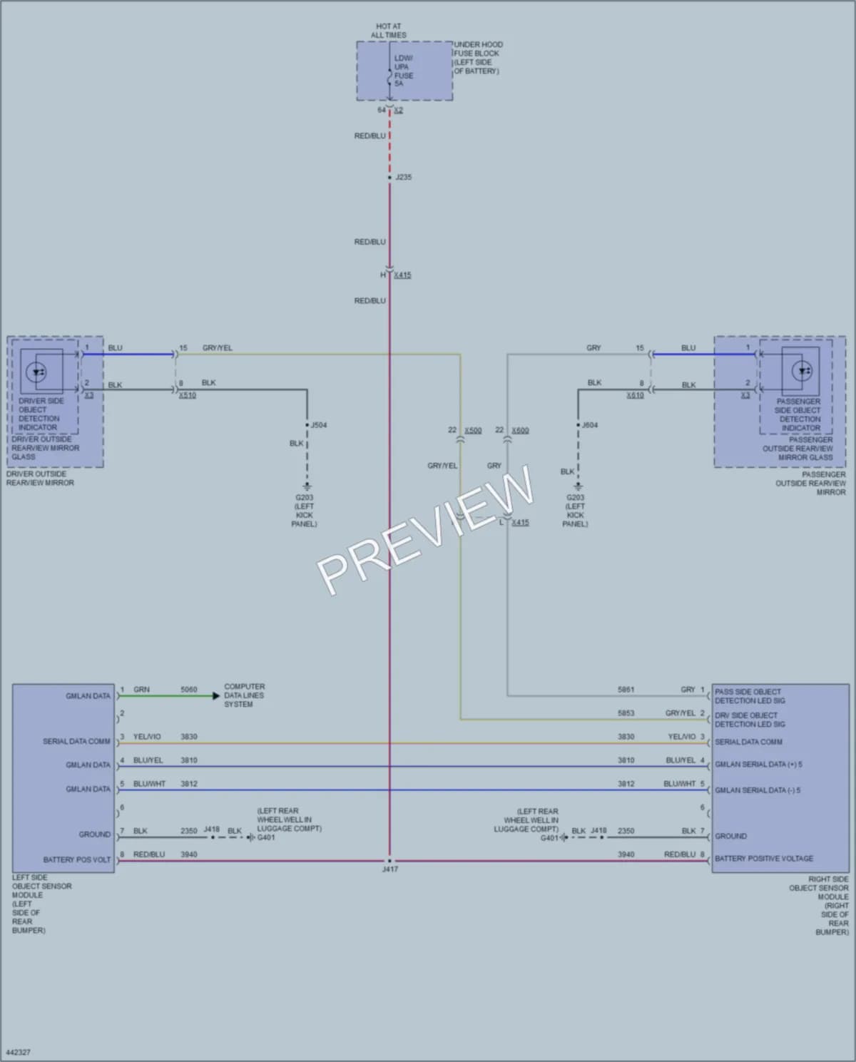 2014 Chevrolet Malibu Navigation wiring diagram preview