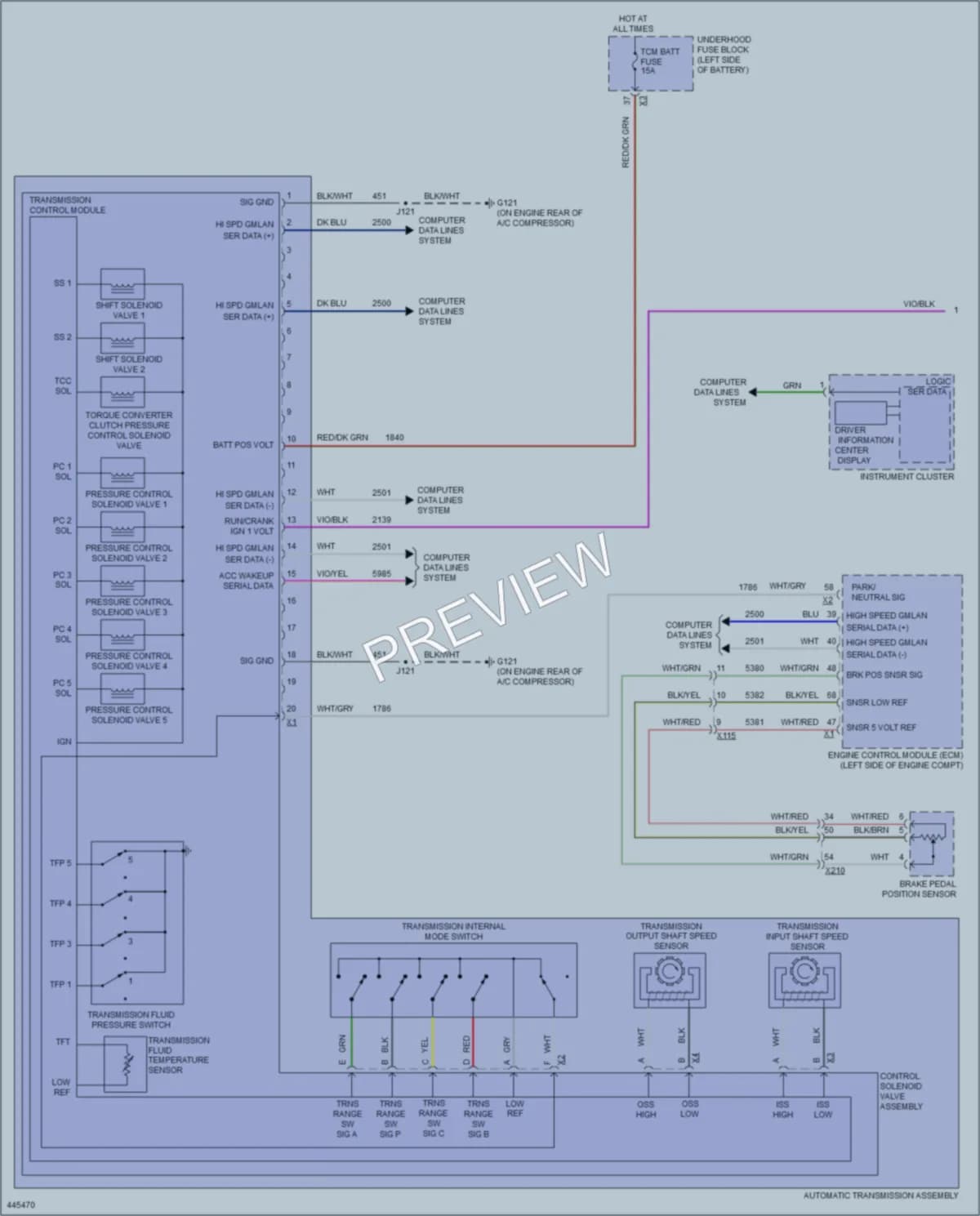 2014 Chevrolet Malibu Transmission wiring diagram preview