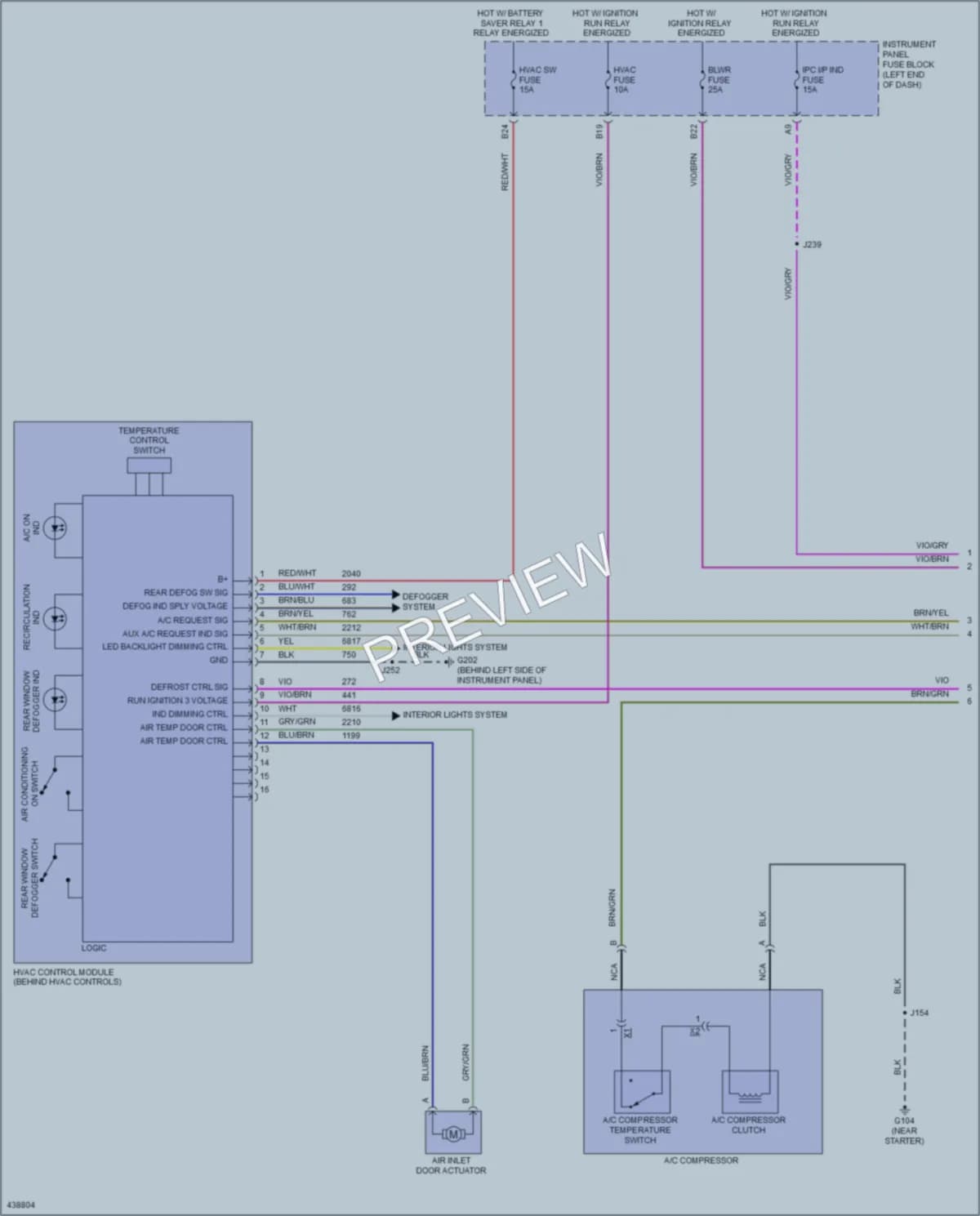 2014 Chevrolet Spark Air Conditioning wiring diagram preview
