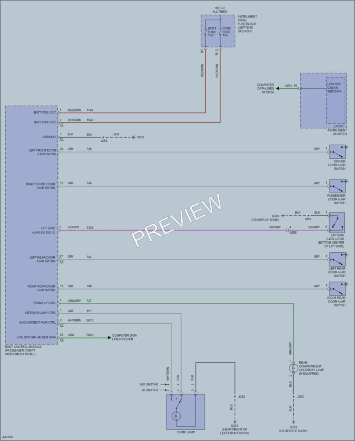 2014 Chevrolet Spark Interior Lights wiring diagram preview