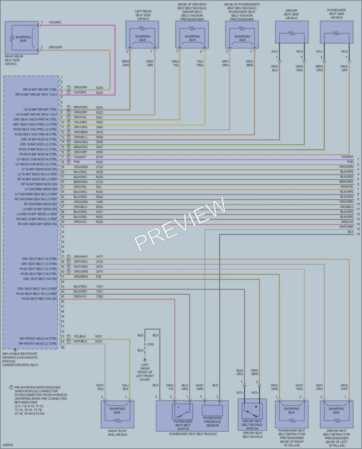 2014 Chevrolet Spark Supplemental Restraints wiring diagram preview